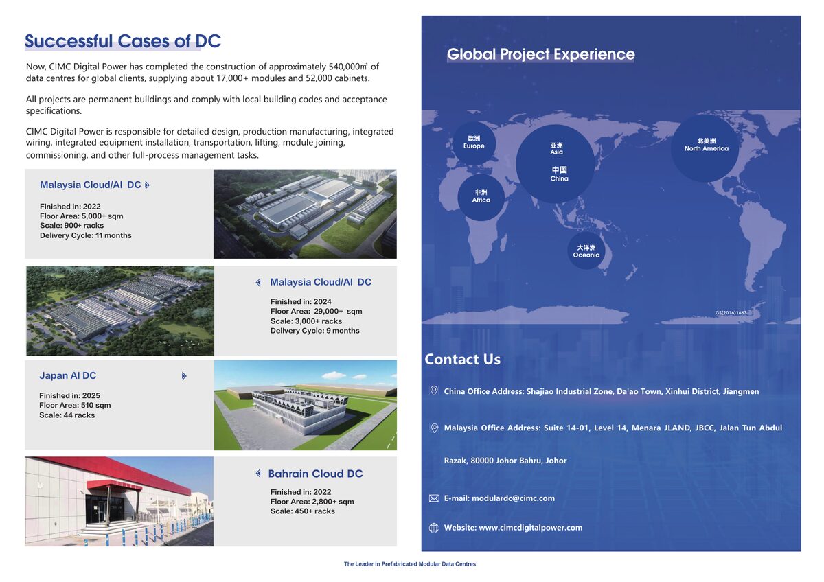 CIMC Digital Power global modular data center reference cases