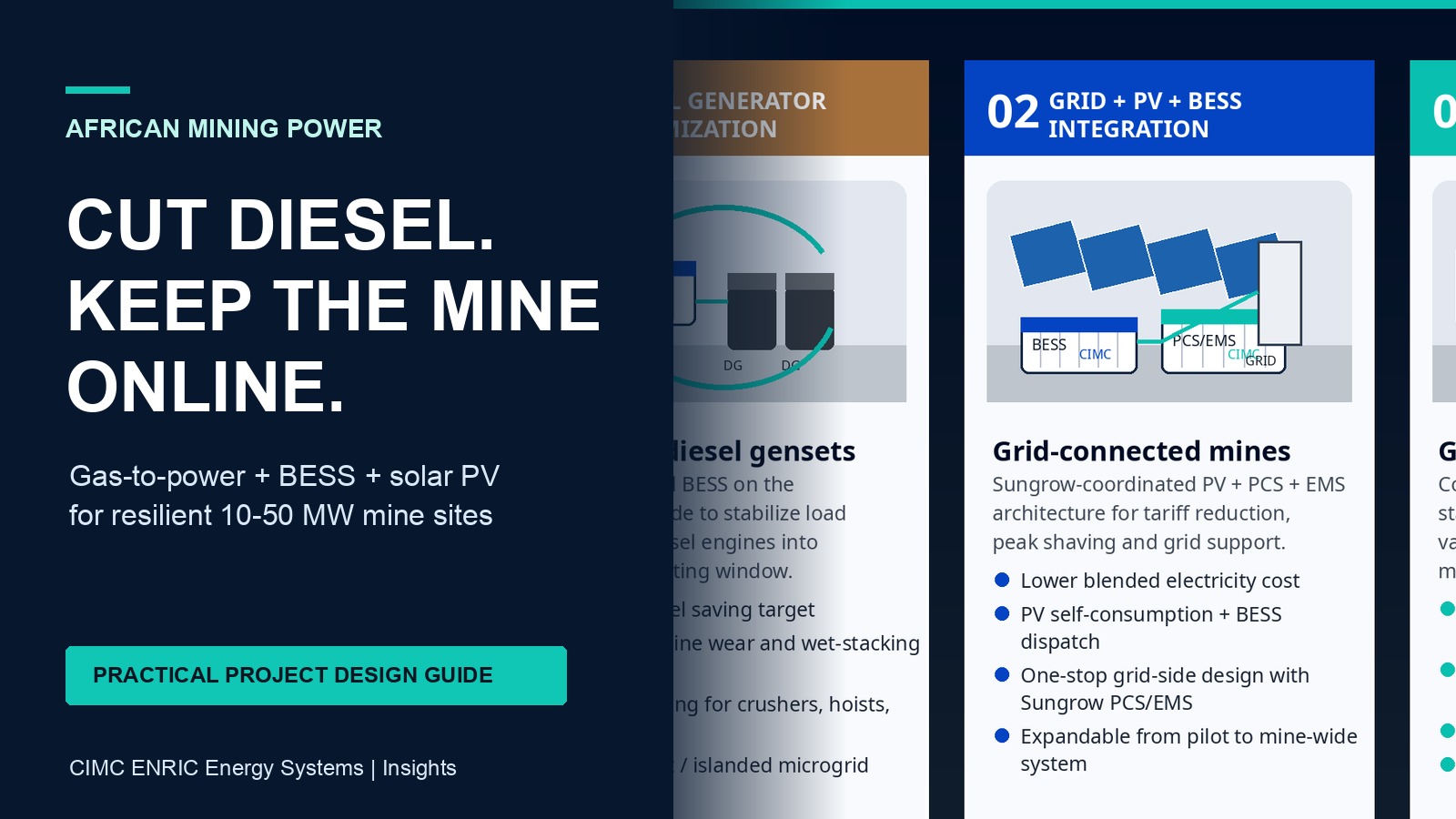 African mining hybrid gas-to-power BESS and solar microgrid