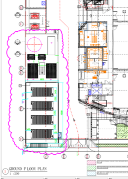 Protected compact LNG-to-power second-floor CAD concept