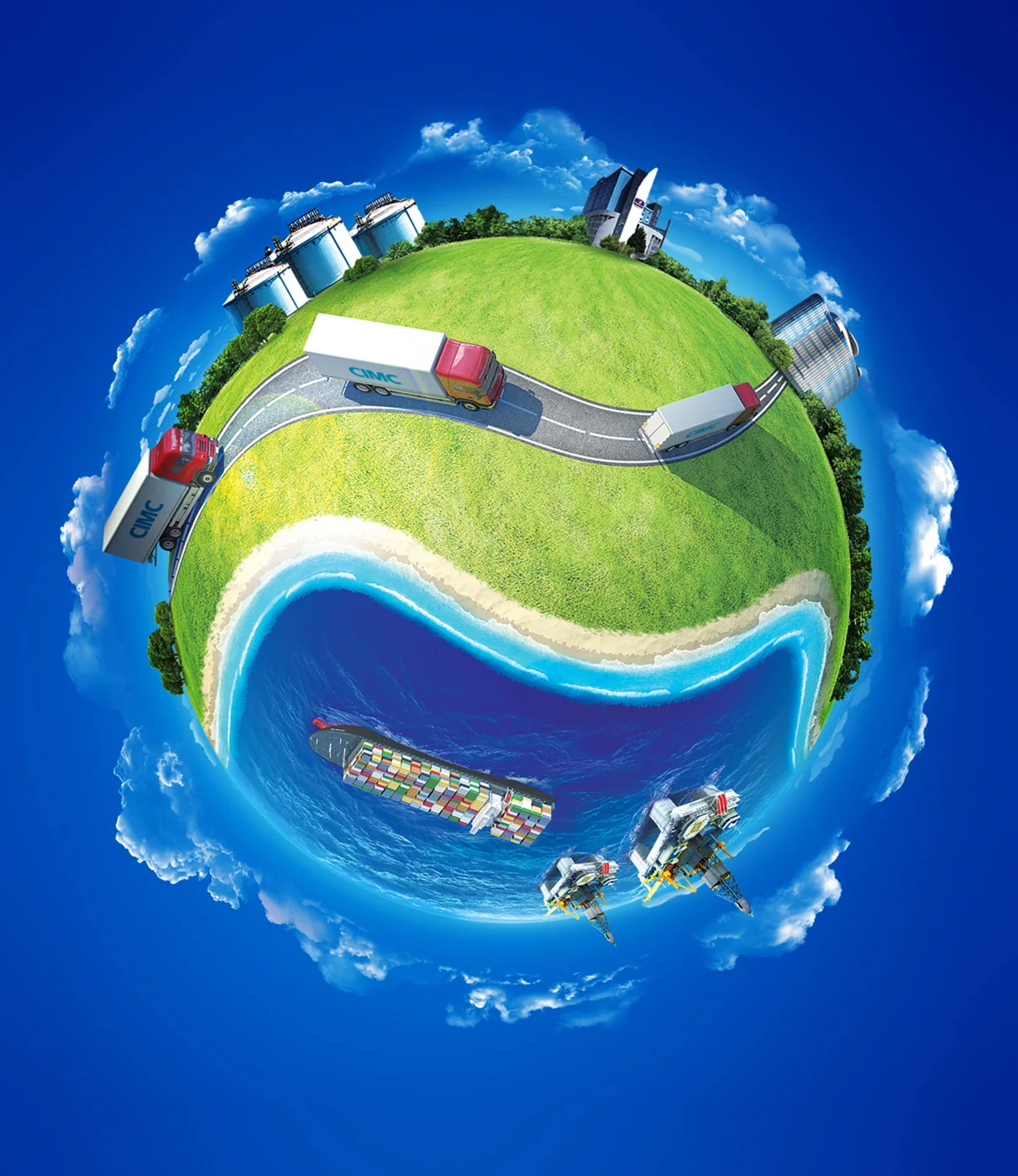 Innovative business sector illustration · CIMC Group